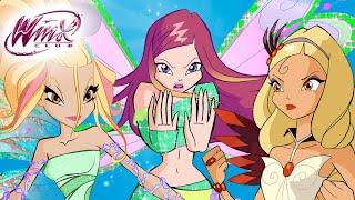 Winx Club - Diaspro, Miele, Daphne and Roxy ALL TRANSFORMATIONS