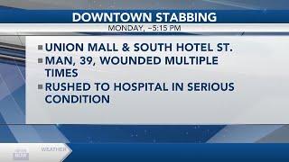 Man in serious condition after being stabbed multiple times in Downtown Honolulu