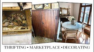 Let's Thrift Vintage Home Decor! Decorating My Finds + Facebook Marketplace Antique & A Room Refresh