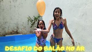 Desafio do balão no ar na piscina | Balloon challenge in the air in the pool