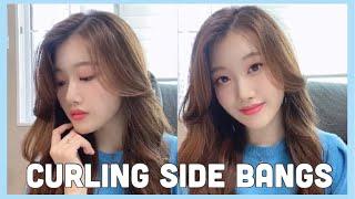 [Step by Step] How To Curl Side Bangs/Curtain Bangs (eng)