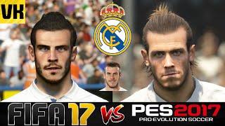 FIFA 17 VS PES 2017 VS REAL LIFE REAL MADRID PLAYER FACES COMPARISON (Bale, Ronaldo etc)