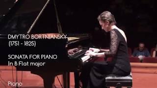 Dmytro Bortniansky-  Sonatafor piano in B flat Major, Tatiana primak Khoury ( piano)