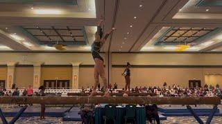 Stella Fischer 9.450 2nd place beam Atlantis Crown Invitational 12/21/24