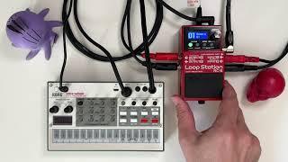 How to tempo sync a Boss looper with a Korg Volca