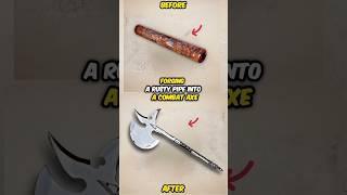 Forging a Combat Axe 🪓 from a Rusty Pipe