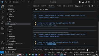 Change Futter Default App Name and Package Name with Rename Package #flutter