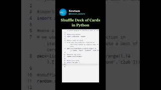 Shuffle Deck of Cards in Python.