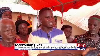 Kpandai rainstorm: Heavy downpour in Buya and Wiae kills one, displaces hundreds. #JoyNews