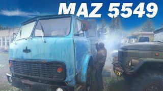 Old Soviet Dump Truck FIRST START OVER 18 YEARS -  MAZ 5549