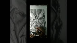 Drawing Thanos #shorts #trendingshorts #ashortaday  #youtubeshorts#artbyakash #thanosdrawing