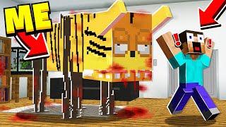 SCARY GOREFIELD PRANK IN MINECRAFT! (SCP-3166) - MCPE Trolling Video