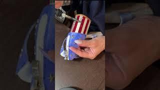 “Turning Basic Heels into an American Dream!#process #rhinestones #customshoes #americanflag