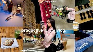 productive vlog: cleaning, LA trip + trying Erewhon | becoming a city girl ˖°