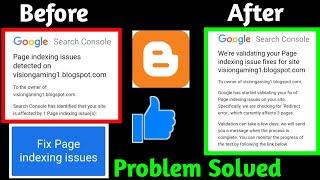 Page indexing issues detected on Blooger || how to fix Page indexing on Blooger