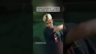 @rogerfederer at 17 years in 1999 withblond hair.YouTube/TGM Tennis#tennis #tennislegend #tenis