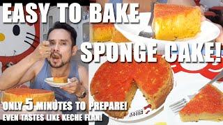 EASY TO BAKE SPONGE CAKE! (Only 5 Minutes to prepare!)