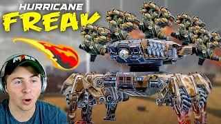 I FINALLY Tried The 5x Hurricane Ravager... 1100m Rocket Launcher +185% Damage | War Robots