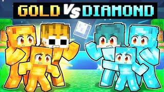 Gold Family vs Diamond Family in Minecraft!