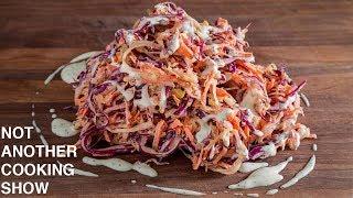 how to make CREAMY COLESLAW from scratch