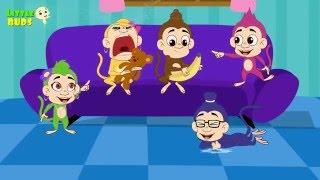 Five little Monkeys Jumping On The Bed Most Popular Nursery Rhyme For Kids