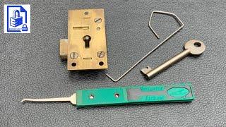 330. Union 4 Lever Wardrobe Cabinet Lock picked - Easy & Simple way to tension the bolt on this lock