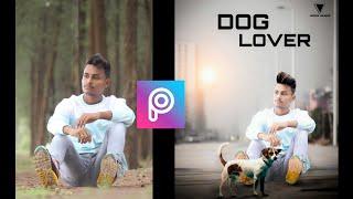 Dog Lover/photo editing in picsart /by ms editingx/boy with dog manipulation editing!