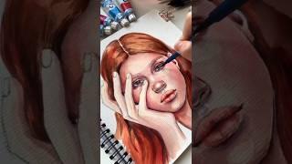 How to make water colour painting #watercolor #portraitdrawing #girlpainting