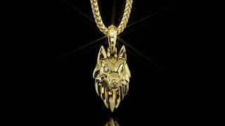 EPIC Wolf Pendant. Men's Gold Pendant or Silver Pendant by Proclamation Jewelry