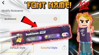 How to Get + Put FONT NAME in BLOCKMAN GO?!  || #bedwars #blockmango