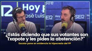 Ignacio Escolar: "¿Estás diciendo que sus votantes son Txapote y les pides la abstención?"