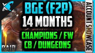 BGE 100% F2P...14 Month Progress !! | Champions, FW, CB, Dungeons | RAID: Shadow Legends