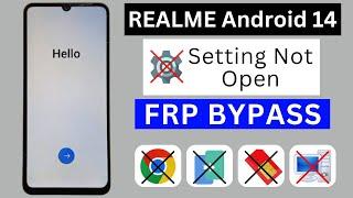 Setting Not Open  | Realme Android 14 FRP Bypass  New Solution | All Realme Google Account Bypass