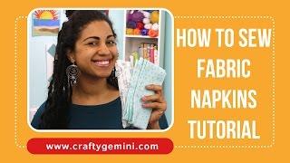 How to Sew Fabric Napkins- Perfectly mitered corners!