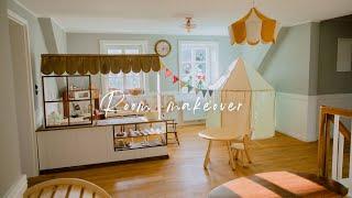 #104 DIY Playroom Makeover | Build Coffee Shop by myself | Room Tour