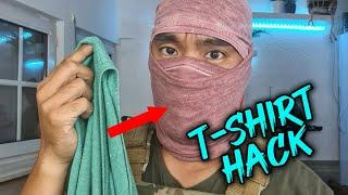 EASY balaclava NINJA HACK with t-shirt #shorts