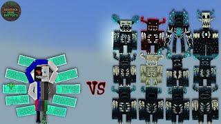 Xans vs Warden Plus | Minecraft Bedrock | Mob Battle