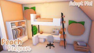 Aesthetic Peach Bedroom  | Adopt Me Speed Build! ROBLOX