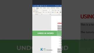 Undo in Word  #microsoftoffice #tutorial #kacelitutorials