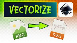 How to Convert png to svg in Inkscape Vectorize Tutorial