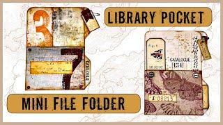 Crafting Magic: One Paper, Two Projects - Library Card Pocket & Mini File Folder Hybrid!