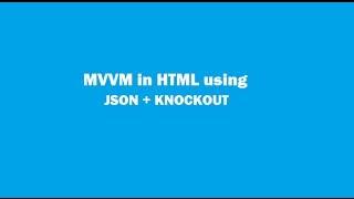 JSON databinding using  knockout.js