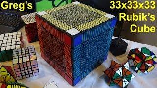 Playing with a 33x33x33 Rubik's Cube!!! World Record puzzle by Greg