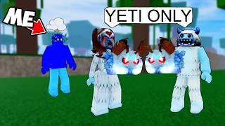 Going UNDERCOVER in a YETI FRUIT ONLY Clan.. (Blox Fruits)