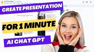 Learn How AI with GPT ChatGPT Helps You Create Presentations with Google Slides in one click!