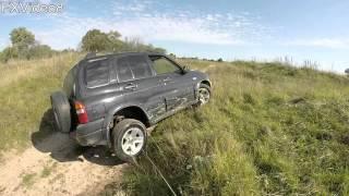 Suzuki Grand Vitara II - off road - диагональное вывешивание