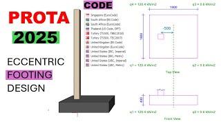 Prota 2025 Eccentric Footing Design and Drawings