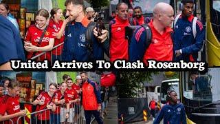 Man United Vs Rosemborg .United Squad Arrives in Norway for First Preseason Friendly