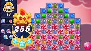 Candy Crush Saga Level 255 (NO BOOSTERS) || Legendary Level || 3 Sugar Stars 