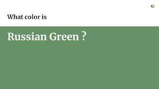 Russian Green color #679267 hex color - Green color - Warm color 679267